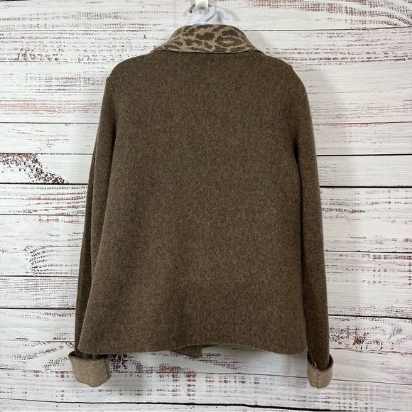 Chiaramente Brown Button Wool Blend Cardigan Sweater - Picture 8 of 14